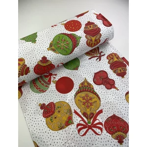 Karácsonyfadísz pamutvászon