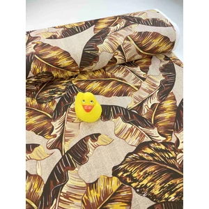 Sárga-Barna Banánlevél Vízlepergetős Duck anyag