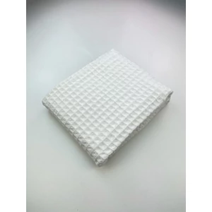 Fehér darázsszövet nagy négyzet mintával