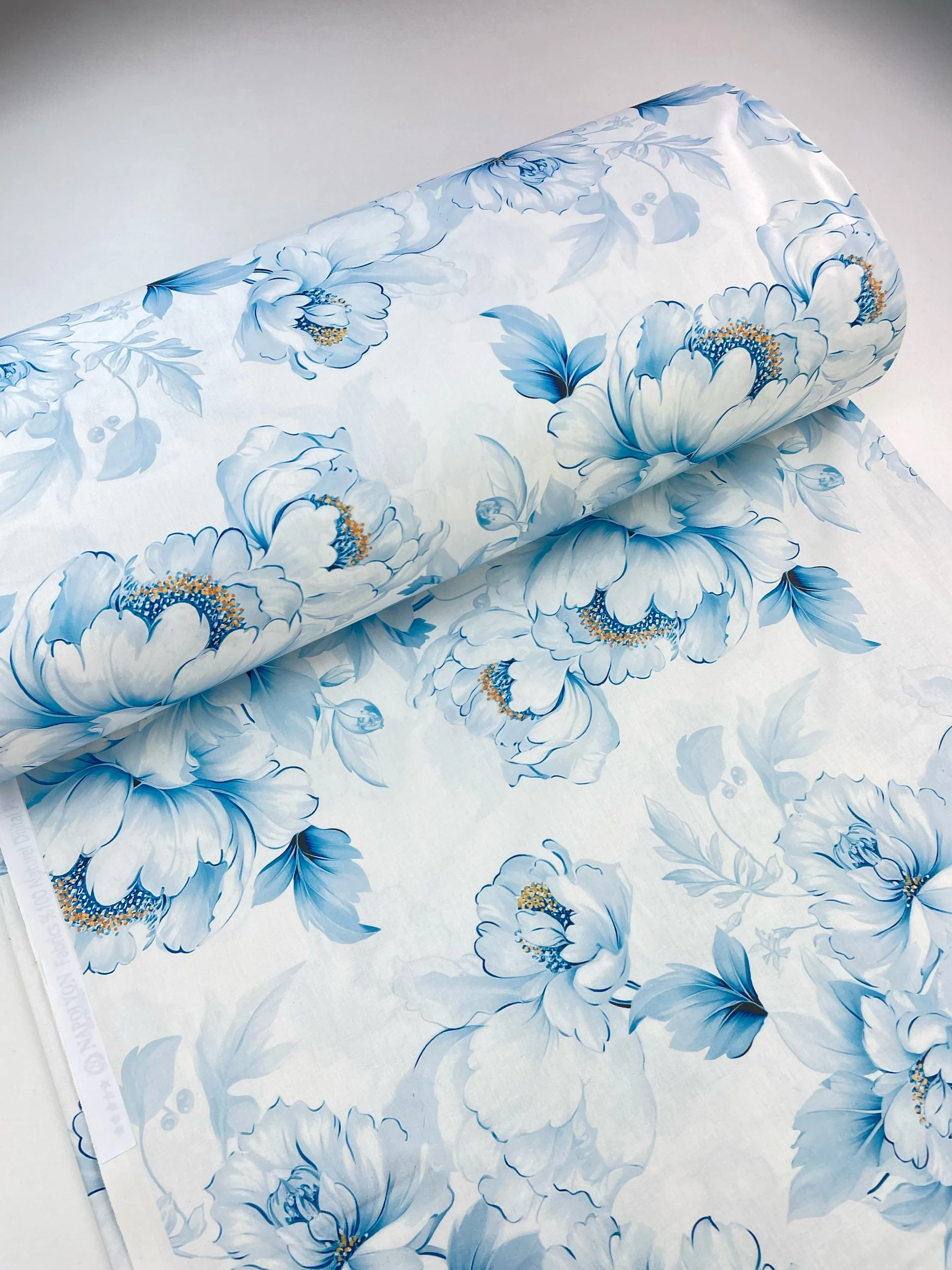 Kék Rózsa pamutvászon