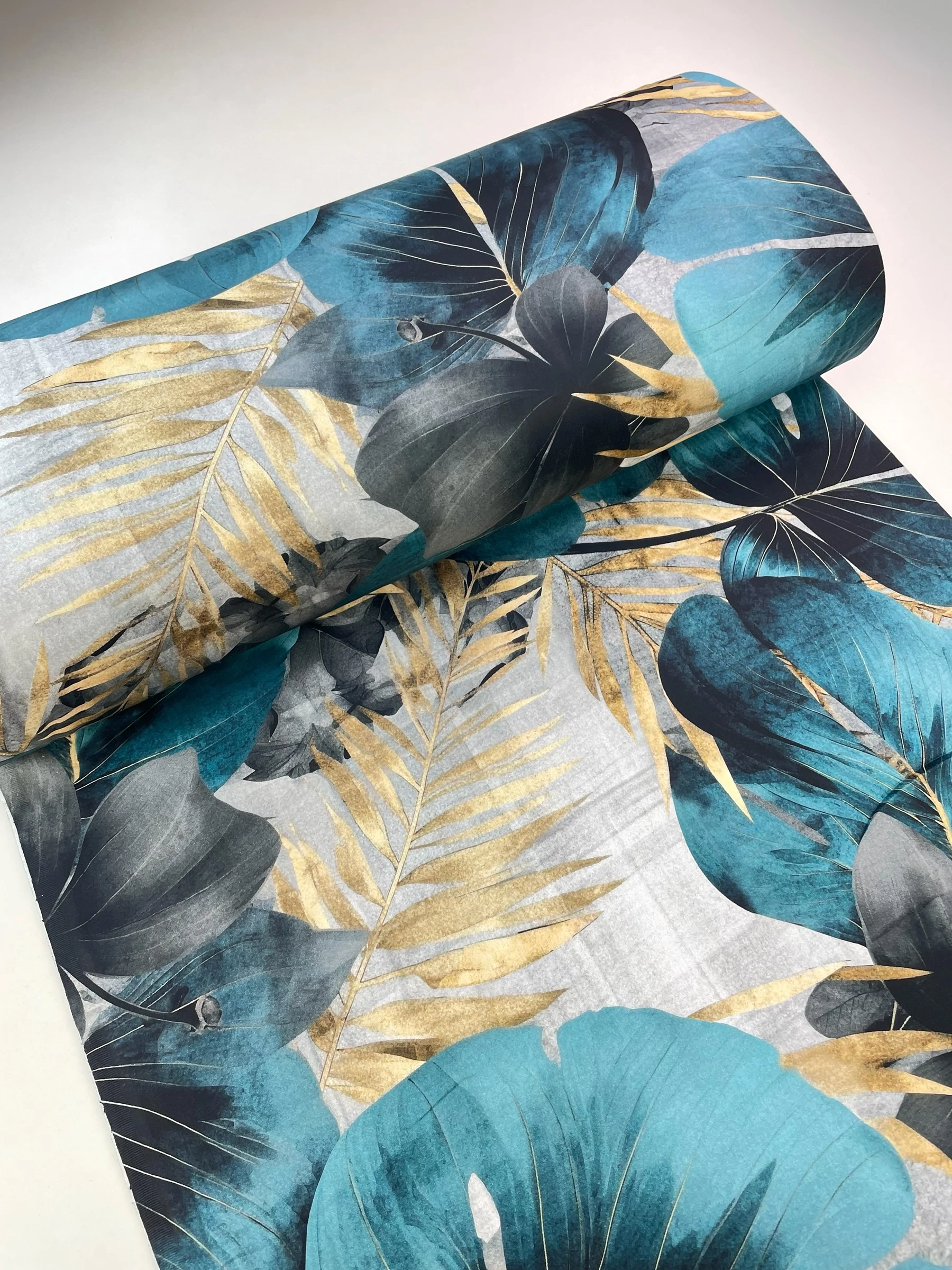 Petrol Pálma pamutszatén